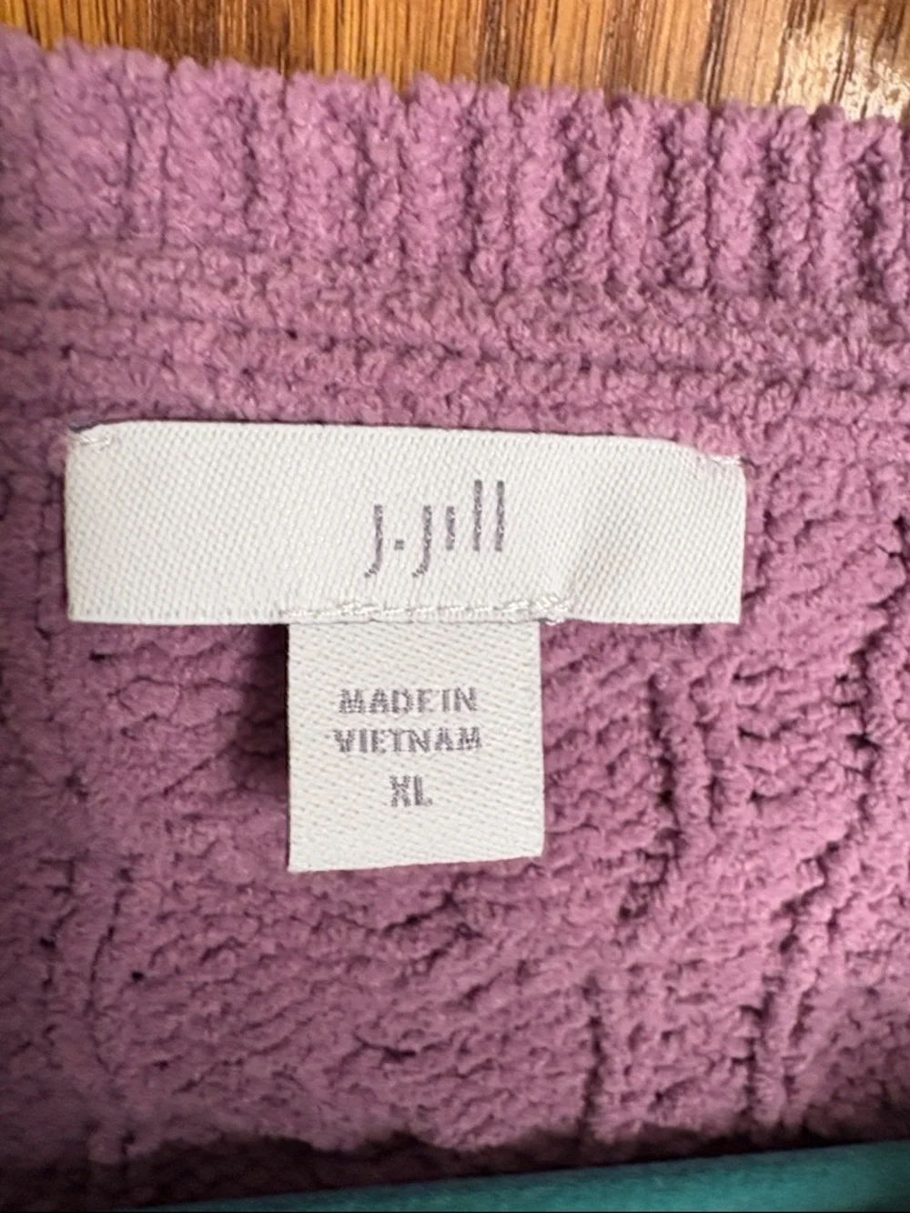 J. Jill Lavender Chenille  Cozy Crewneck Sweater